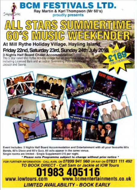 60s Weekender at Mill Rythe Holiday Village, Hayling Island