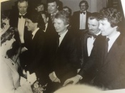 Mike meeting Her Majesty the Queen in 1964 after the Royal Variety Show